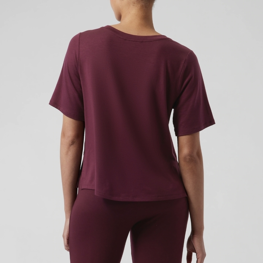 Athleta Nighttime Bliss Sleep Lounge T Short Sleeve Relaxed Fit Hot Pink XL NWT - Picture 7 of 13